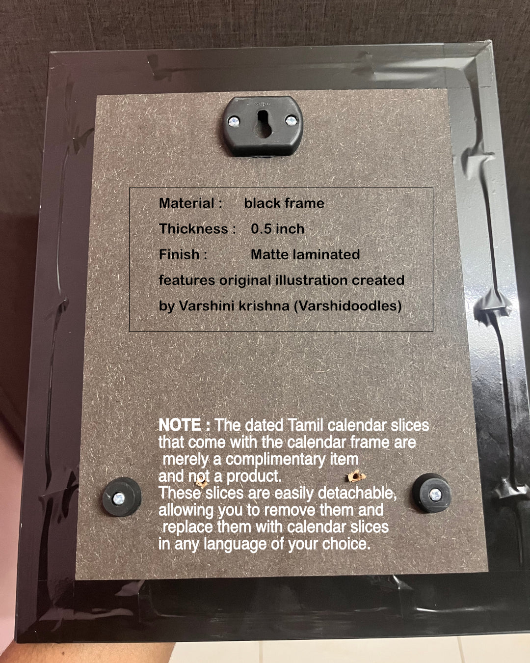 Mayilvaganan Murugan || DAILY CALENDAR (FRAMED) || Free shipping