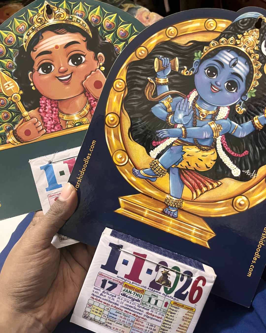 Natarajar – 2026 shivan Daily Calendar || wooden base daily Calendar || Free shipping