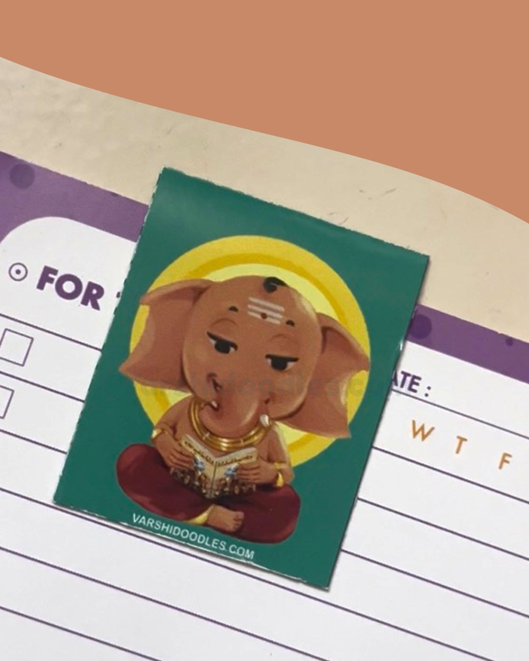 GANESHA READING MAHABHARATHA || magnetic book mark