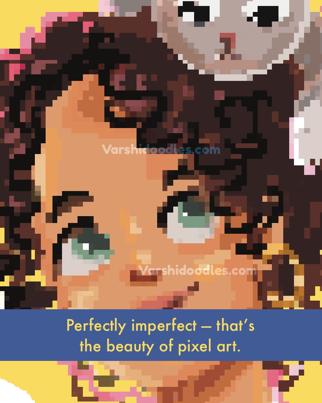 Pixel minis || Custom doodles || Soft copy or laminated Art print (without frame)|| Free shipping for prints