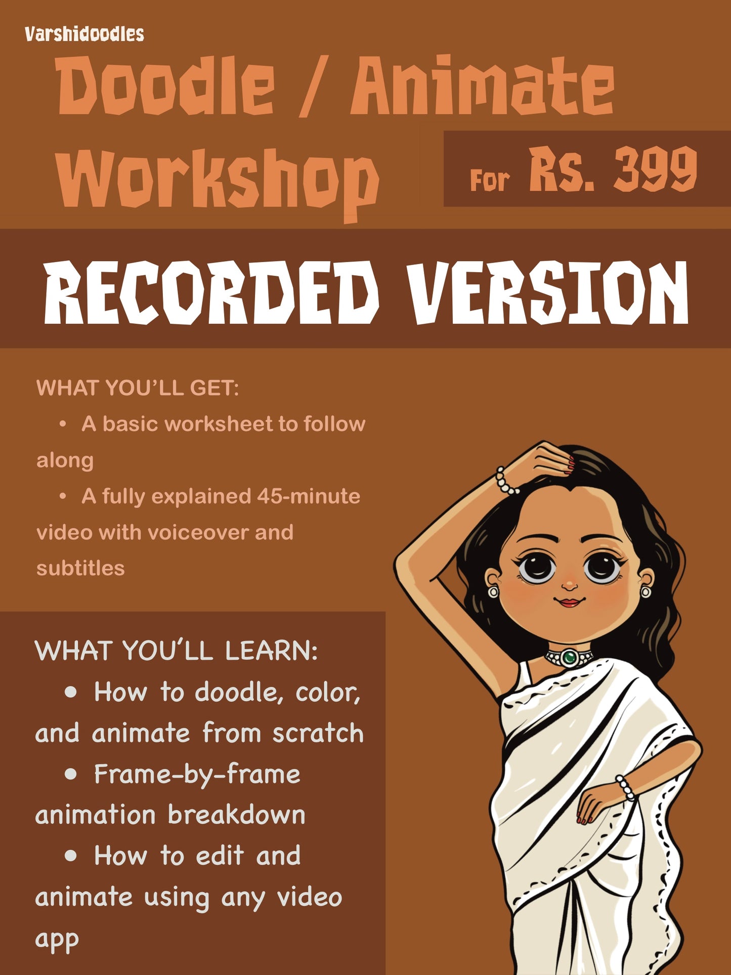 Doodle & Animate Workshop recording || direct digital download