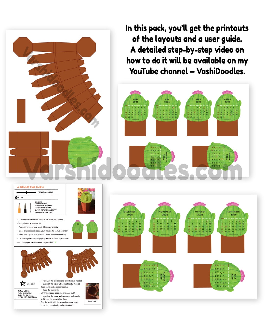 DIY CALENDARS || PAPCONS || Free shipping