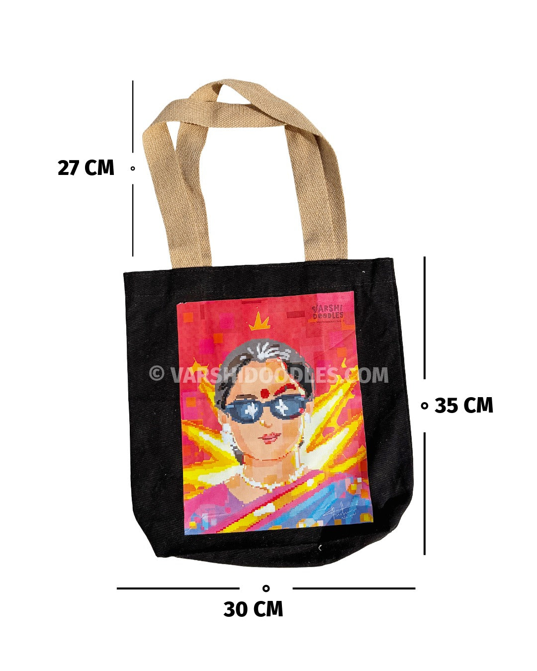 NEELAMBARI Pixel art Tote bag || PRE ORDER || FREE SHIPPING || Pre-order closes Sep 30 || Ships from Oct 1st week