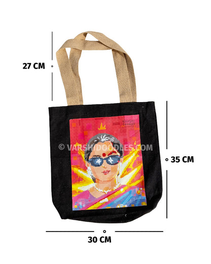 NEELAMBARI Pixel art Tote bag || PRE ORDER || FREE SHIPPING || Pre-order closes Sep 30 || Ships from Oct 1st week