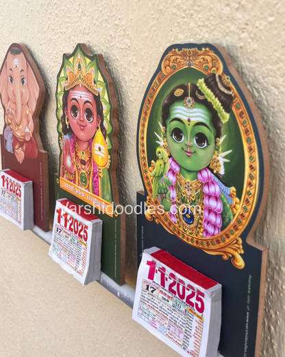 Meenakshi 2025  || daily calendar wooden frame ||