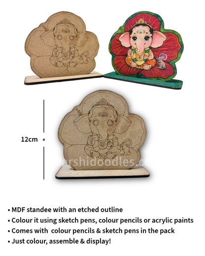 Ganesha Standee || DIY Colouring || MDF standee