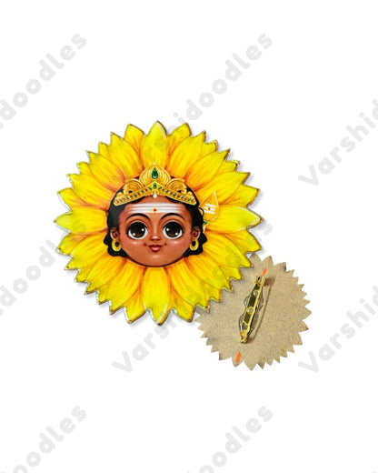 Sunflower Murugan Brooch pin