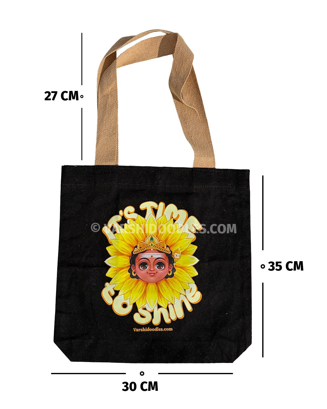 Murugan “it's time to shine “ Tote bag || PRE ORDER || FREE SHIPPING || Pre-order closes Sep 30 || Ships from Oct 1st week