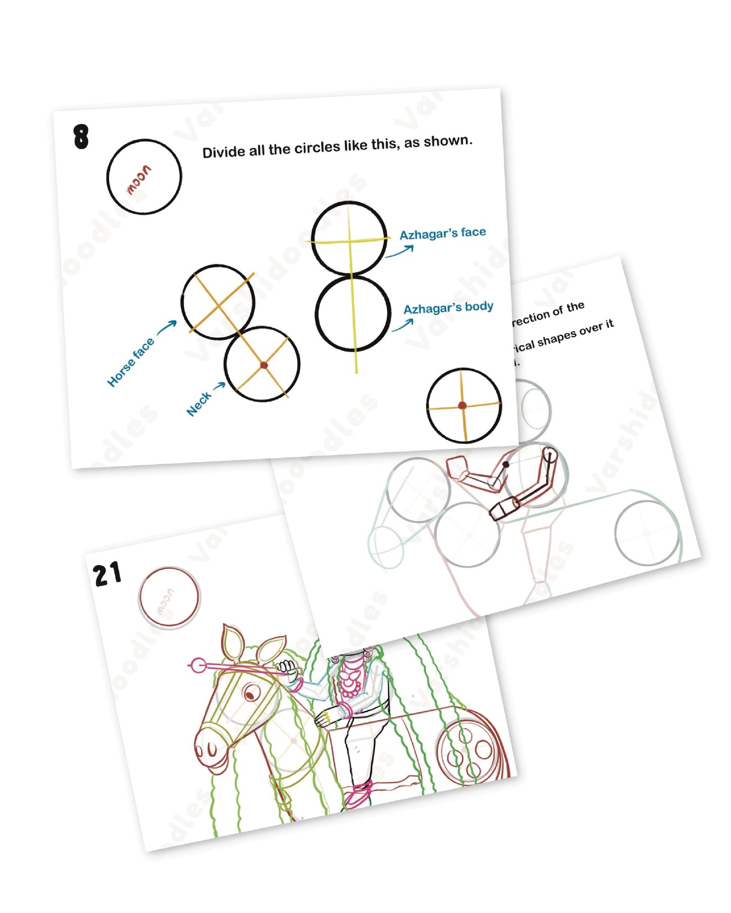 Azhagar Doodle || Step by step process || direct digital download