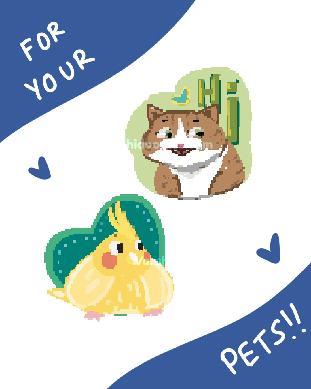 Customised Fridge magnets || Pixel mini doodles