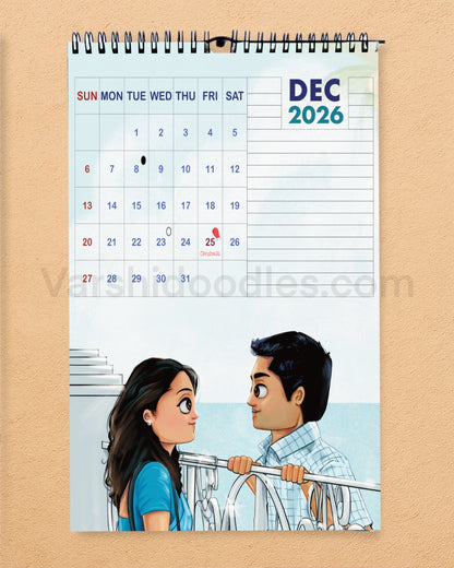 Frames of love  || WALL CALENDAR || Free shipping || pre-order