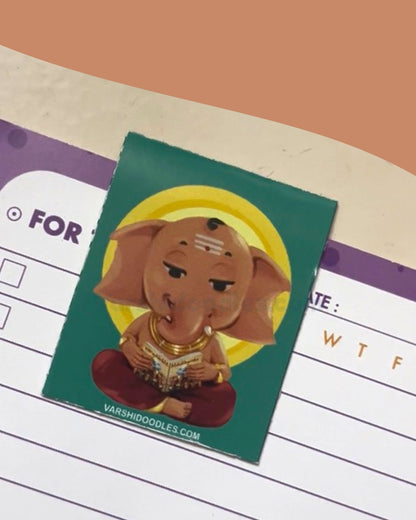 GANESHA READING MAHABHARATHA || magnetic book mark