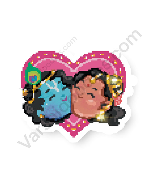 Radha krishna || vinyl sticker || 7cm