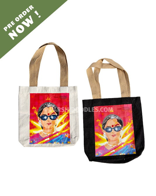 NEELAMBARI Pixel art Tote bag || PRE ORDER || FREE SHIPPING || Pre-order closes Sep 30 || Ships from Oct 1st week