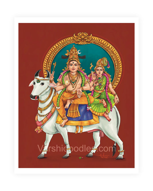 Pradosha Shivan Parvati || Art print