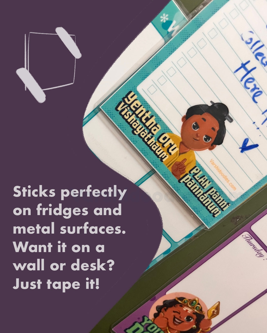 Good luck Ganesha || WEEKLY PLANNER || Magnetic || easy to write and wipe