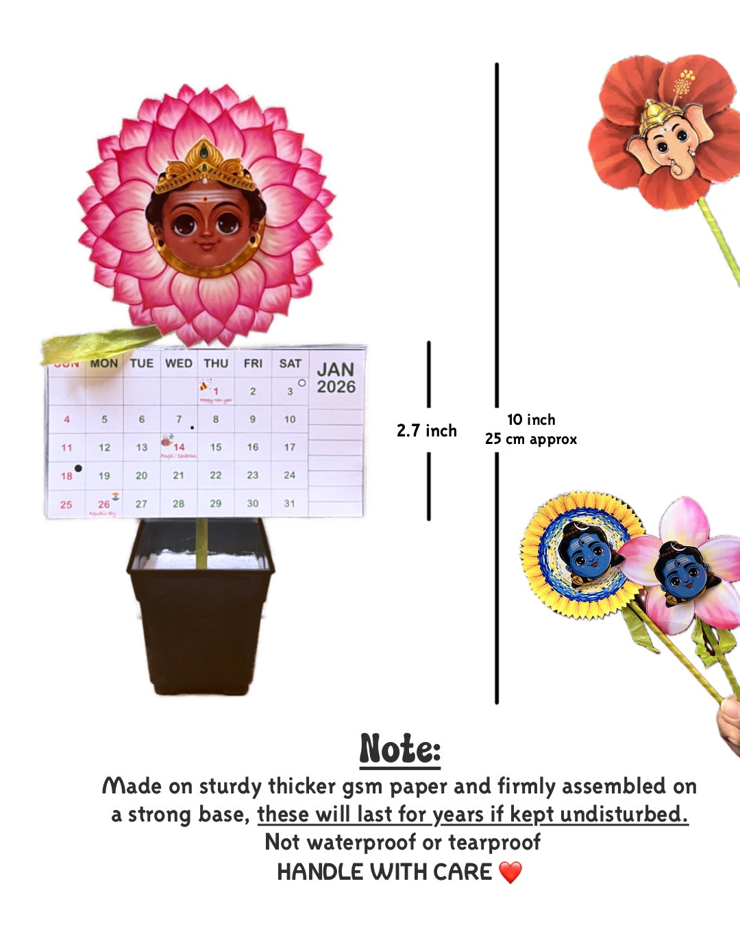 FLOWER HEADS || Monthly calendar || Free shipping