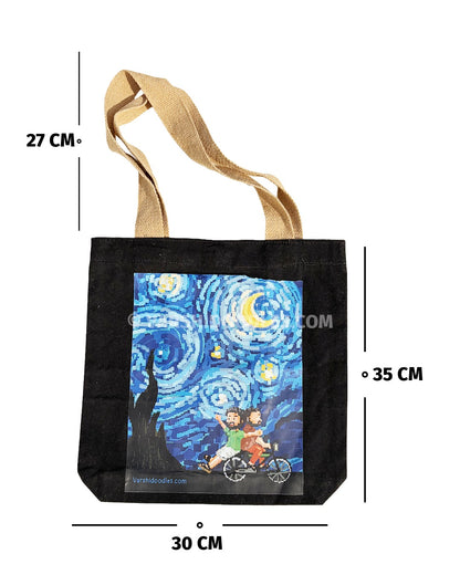 MEIAZHAGAN x STARRY NIGHT Pixel art Tote bag || PRE ORDER || FREE SHIPPING || Pre-order closes Sep 30 || Ships from Oct 1st week