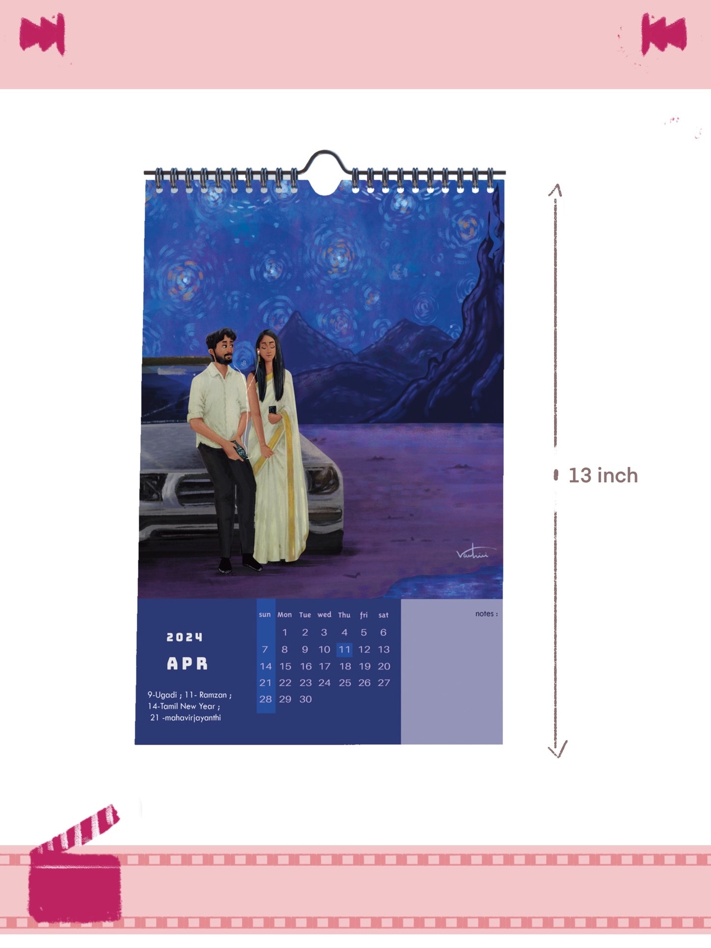 Frames of love || Wall calendar || Free shipping