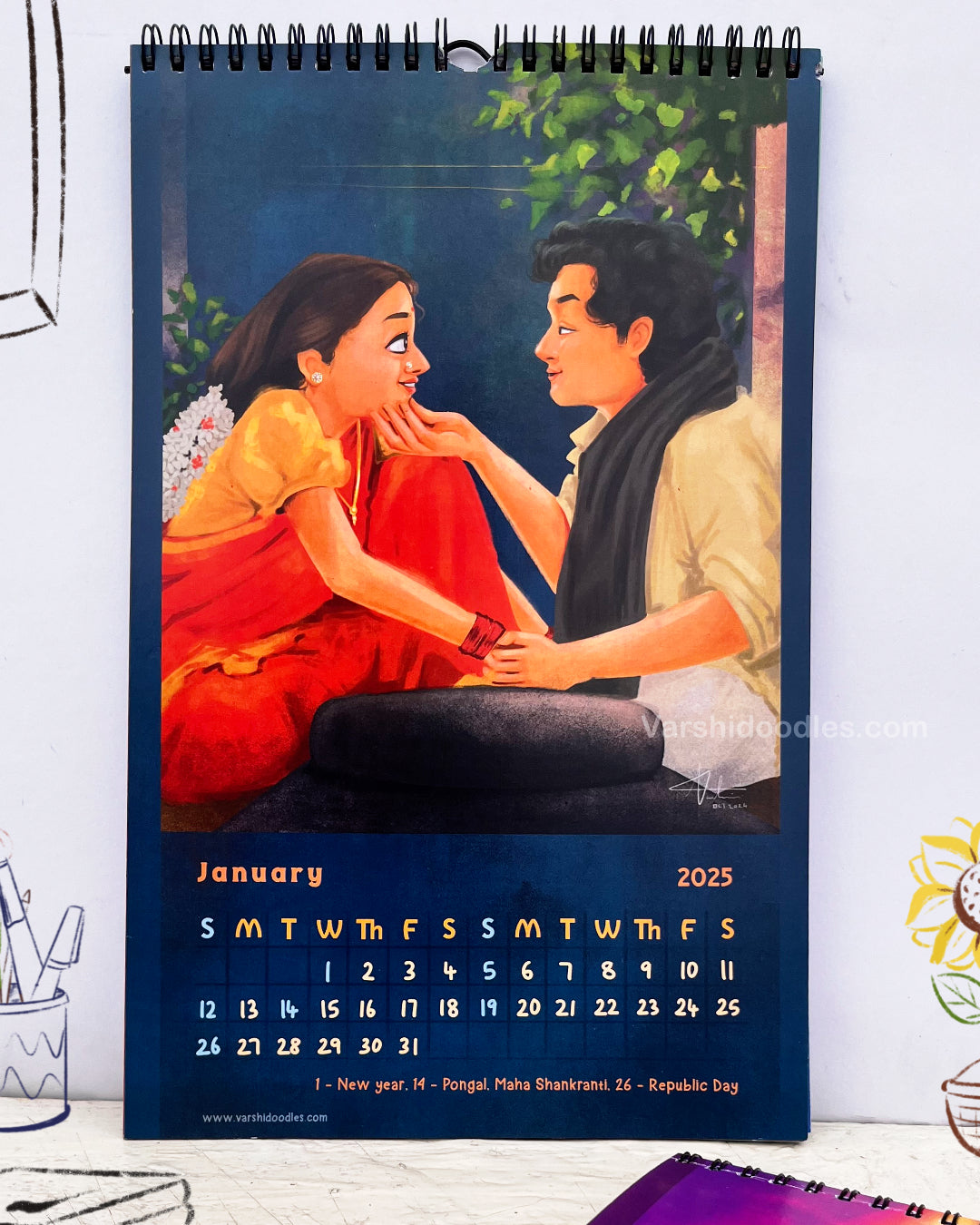 DESK & WALL MONTHLY CALENDAR || COMBO PACK || Free shipping