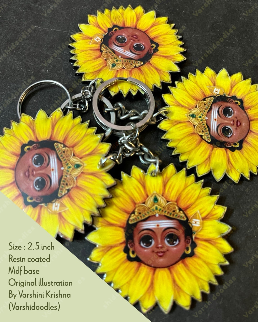 Sunflower Murugan Keychain