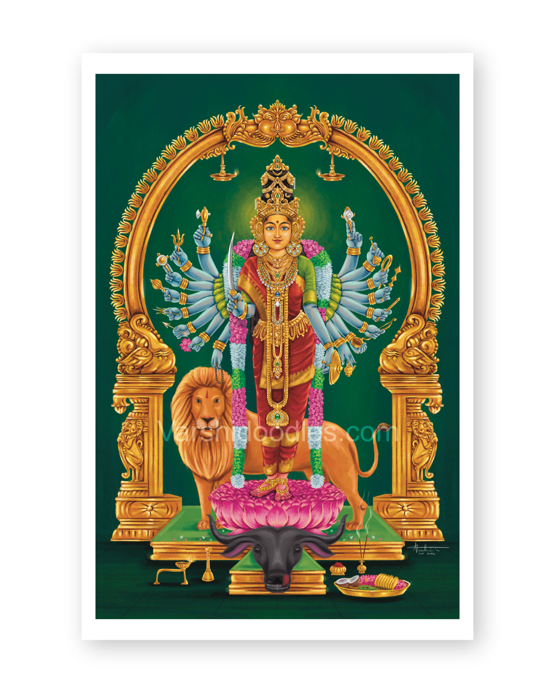 Ashta Dasapuja Mahalakshmi  || Art print