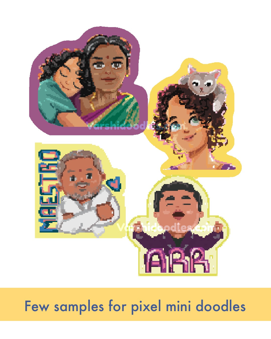 Customised Fridge magnets || Pixel mini doodles