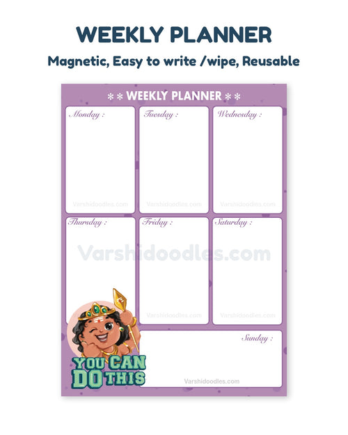 MURUGA You can do it || WEEKLY PLANNER || Magnetic || easy to write and wipe