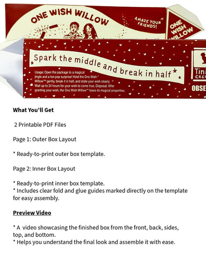 One wish layout PDF || Direct Digital download ||