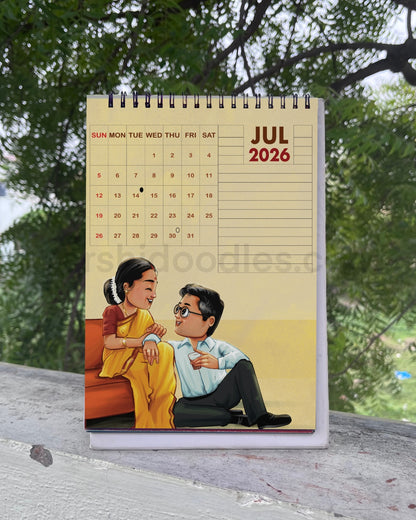 Frames of love  || DESK CALENDAR || Free shipping