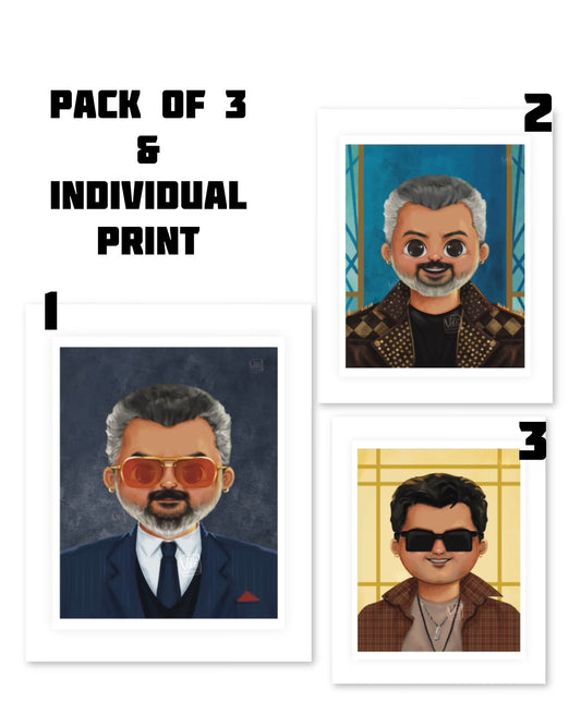 Good bad ugly looks ||individual prints and pack of 3 || AK 🔥 || Art print|| mini avatar poster