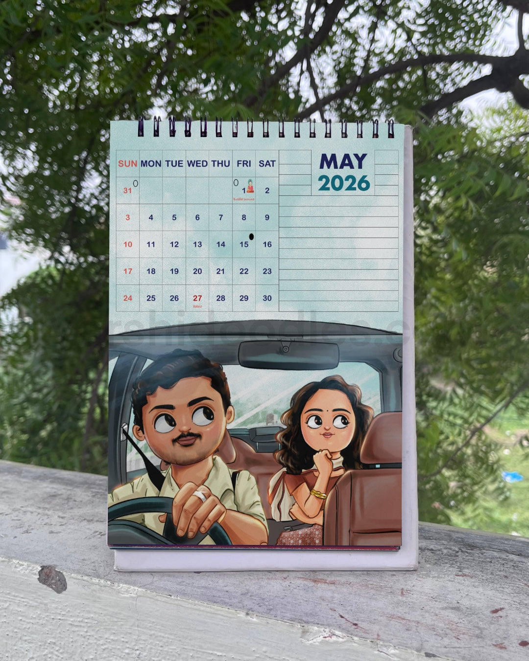 Frames of love  || DESK CALENDAR || Free shipping