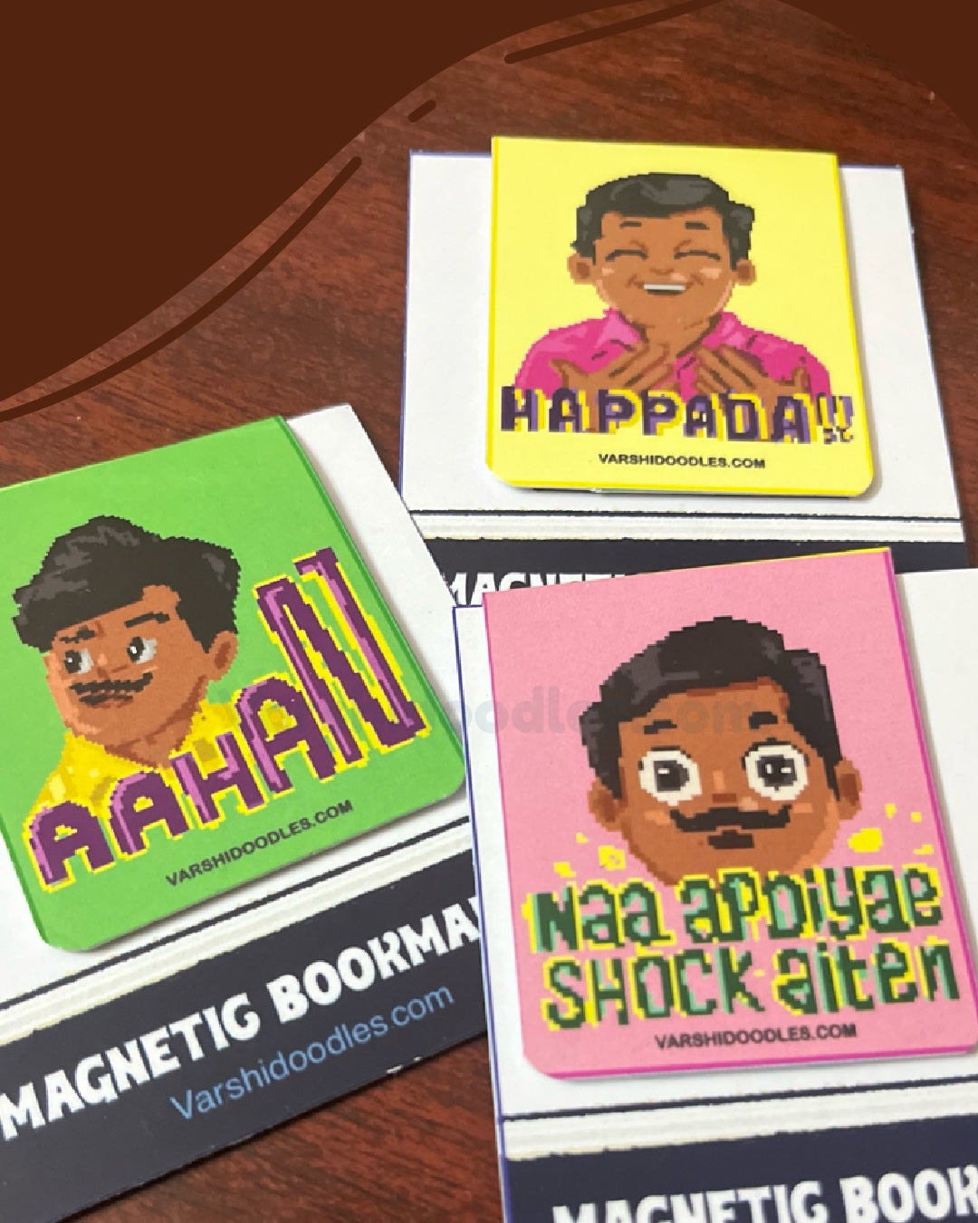 Pack of 3 Vadivelu Magnetic bookmarks