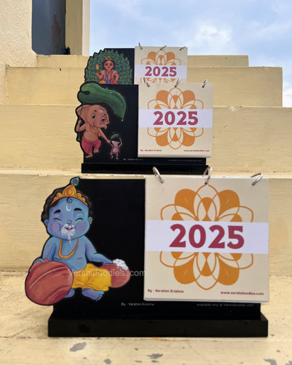 Bala Ganesha || PREORDER || wooden desk calendar 2025 || your new desk buddy.!!
