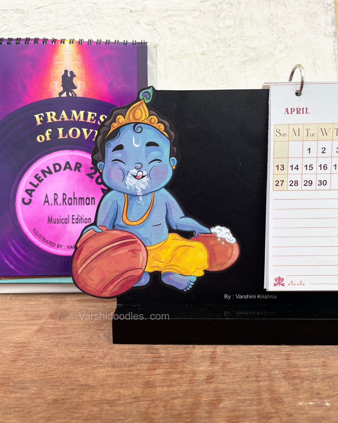 Krishna || PREORDER || wooden desk calendar 2025 || your new desk buddy.!!