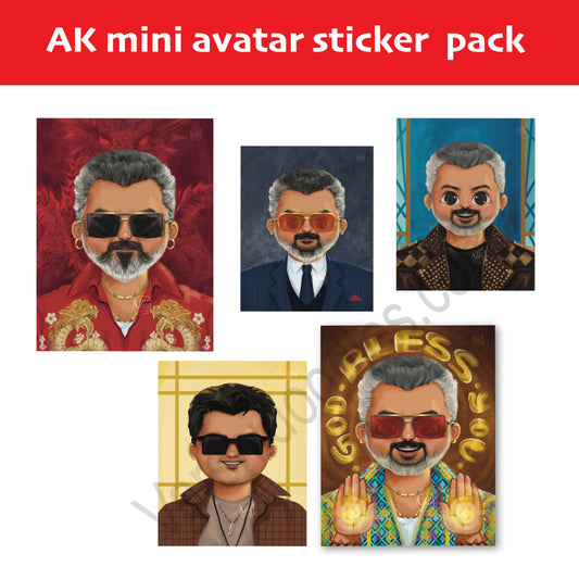 Good bad ugly AK sticker pack of 5 || mini avatar || AK