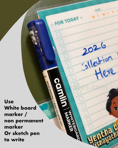 Good luck Ganesha || WEEKLY PLANNER || Magnetic || easy to write and wipe