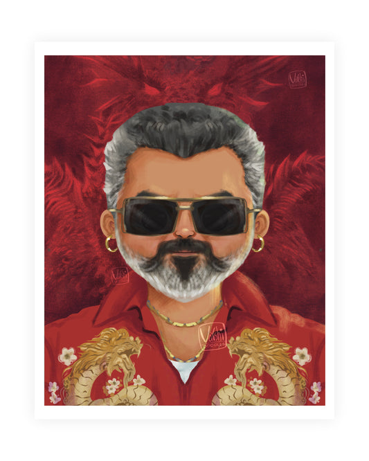 Red dragon 🐉  || AK 🔥 || Art print|| mini avatar poster