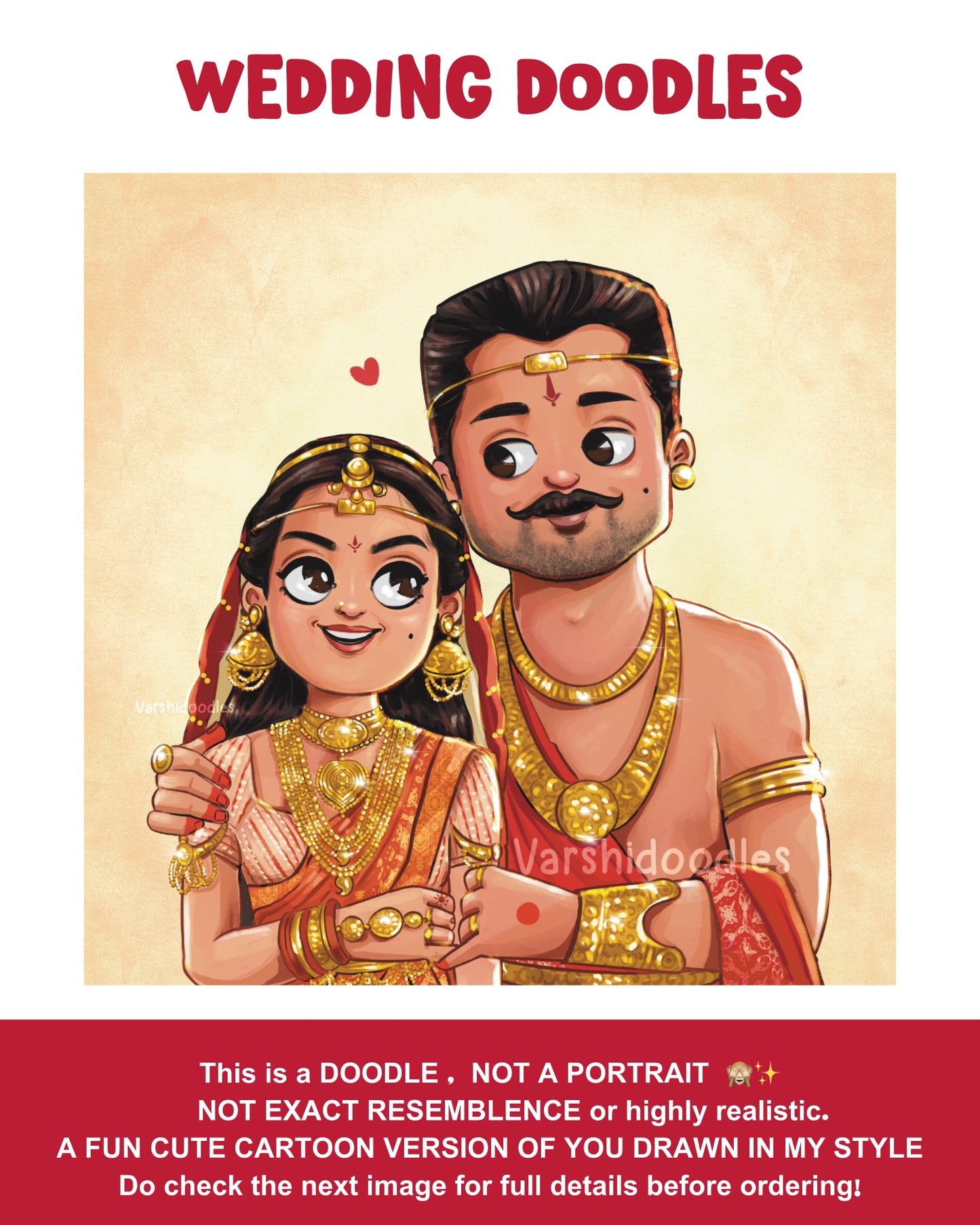 💍👥 Wedding doodles || Minis by varshidoodles || Custom doodles || Soft copy /Art print|| Free shipping for prints