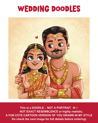 💍👥 Wedding doodles || Minis by varshidoodles || Custom doodles || Soft copy /Art print|| Free shipping for prints