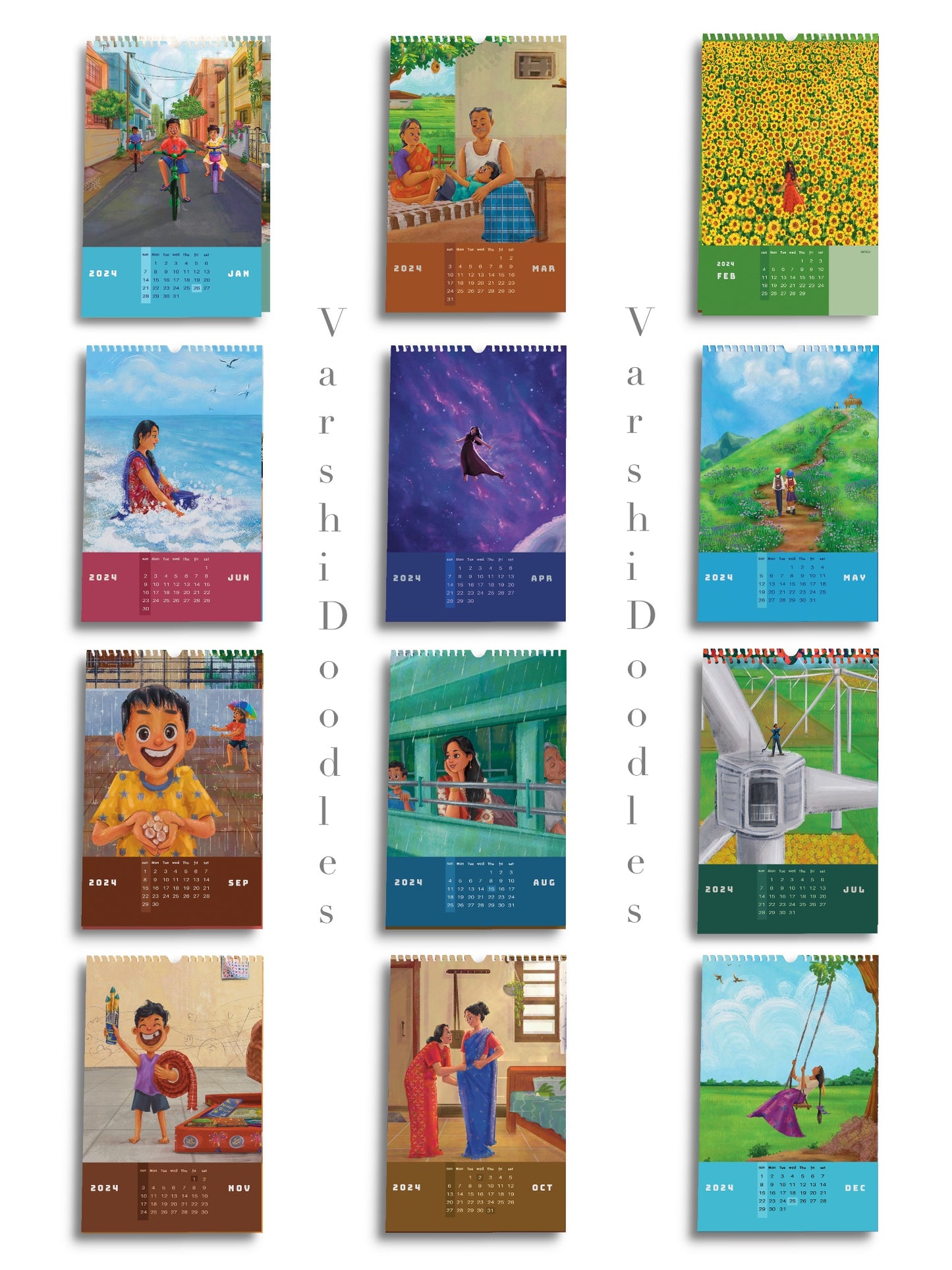 Chinna Chinna Aasai || Desktop calendar || Free shipping