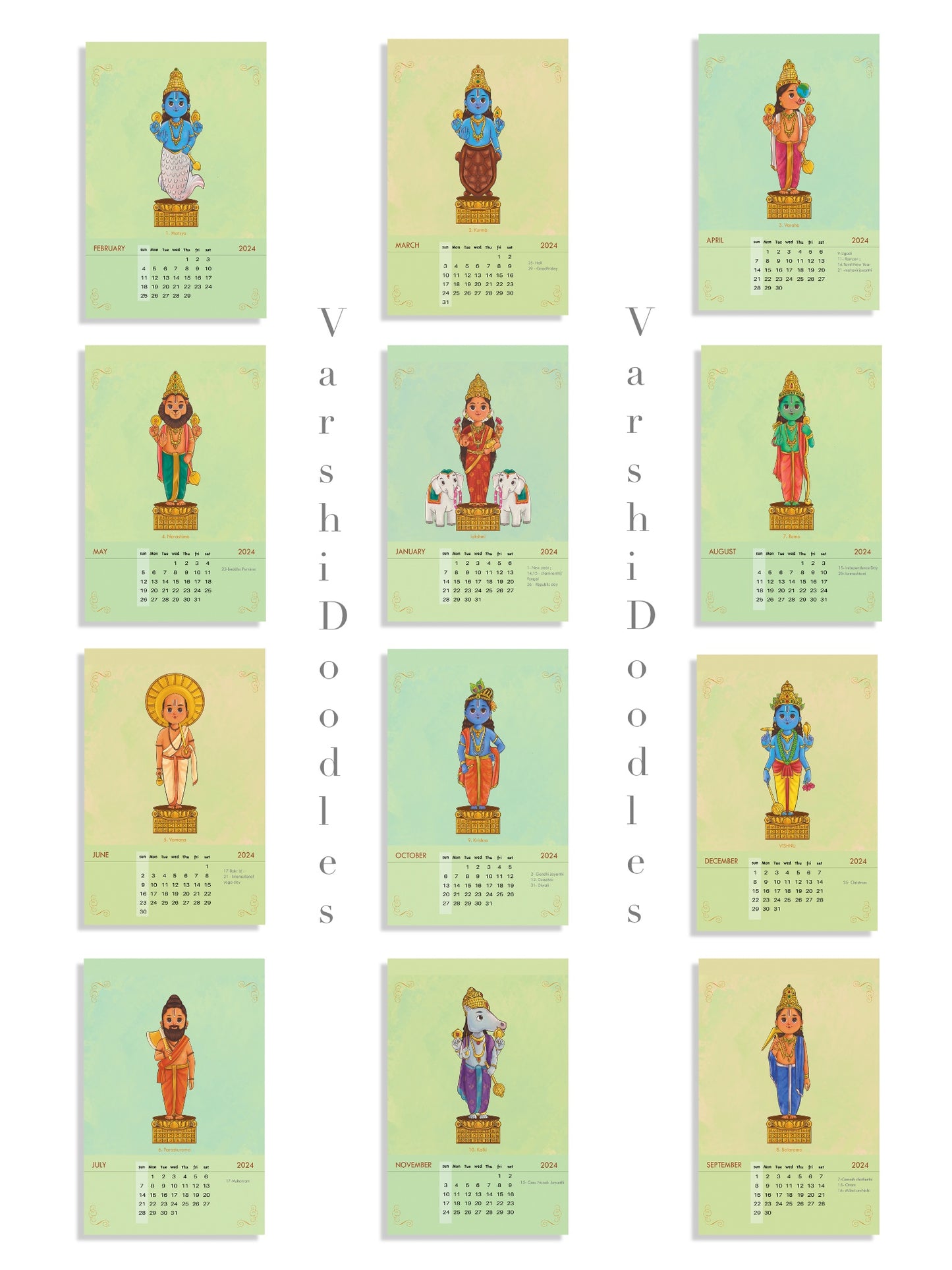 DASAVATHARAM || Desktop calendar || Free shipping