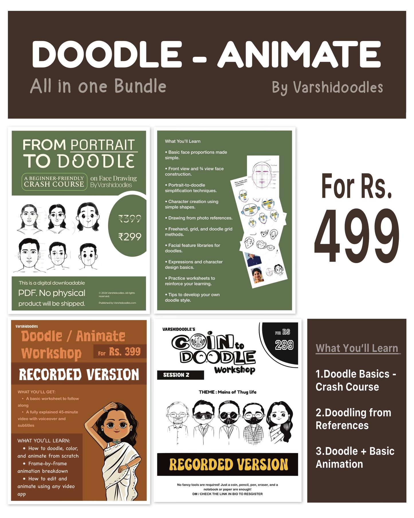 DOODLE - ANIMATE || All in one bundle || value pack