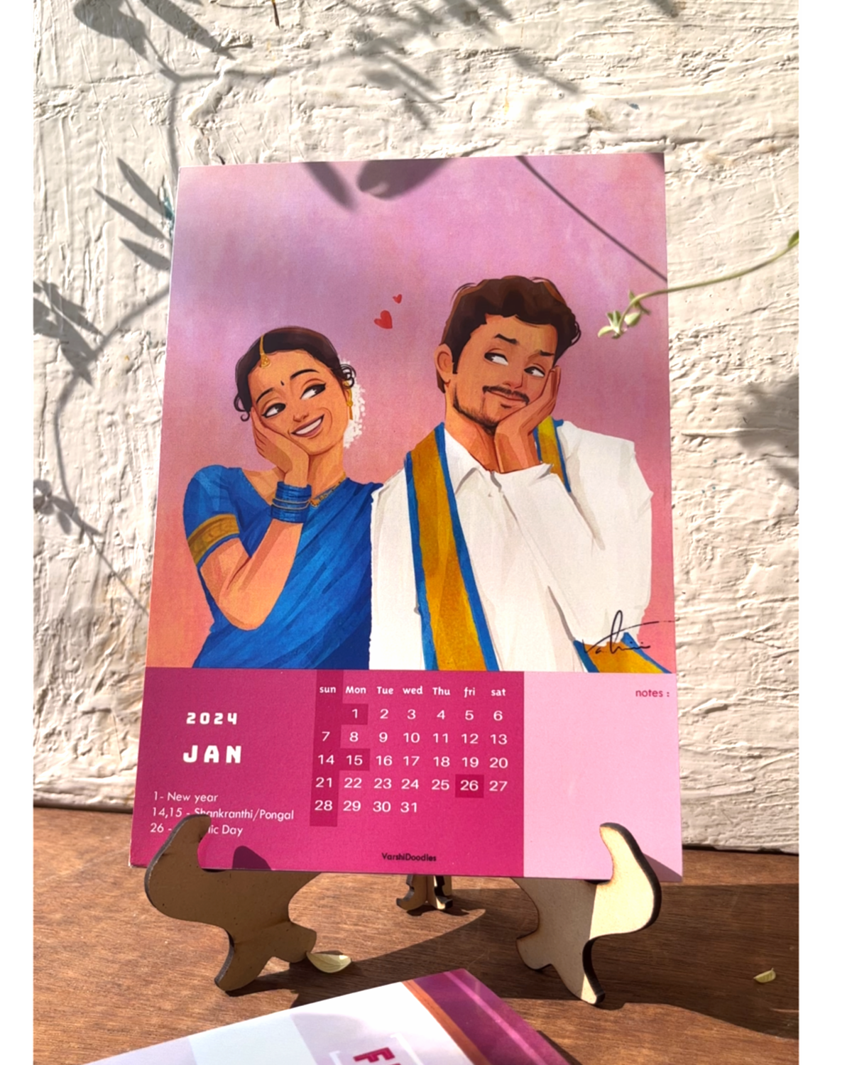 Frames of love || Desktop calendar || Free shipping