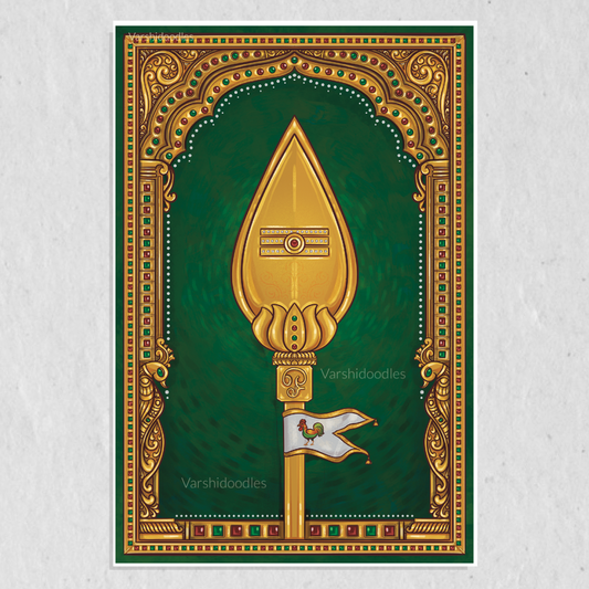 Vel || tanjore painting  || print