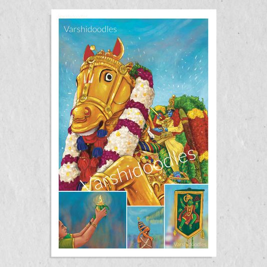 Azhagar || Chithirai thiruvizha series - 01 || Art print