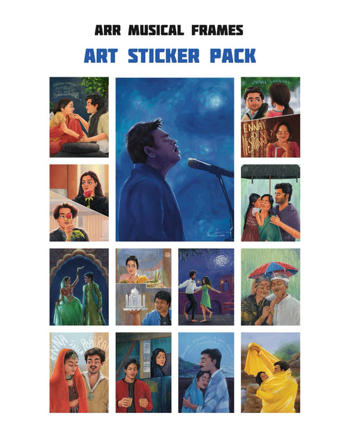 ARR MUSICAL FRAMES STICKER PACK || normal paper back stickers    ||  pack of 13 stickers (7cm each) || free shipping